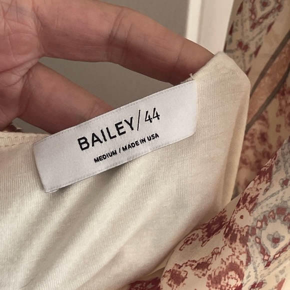 BAILEY 44 Toubakal Chiffon Halter Floral High Low Bohemian Cream Brown Leather M - Picture 10 of 12